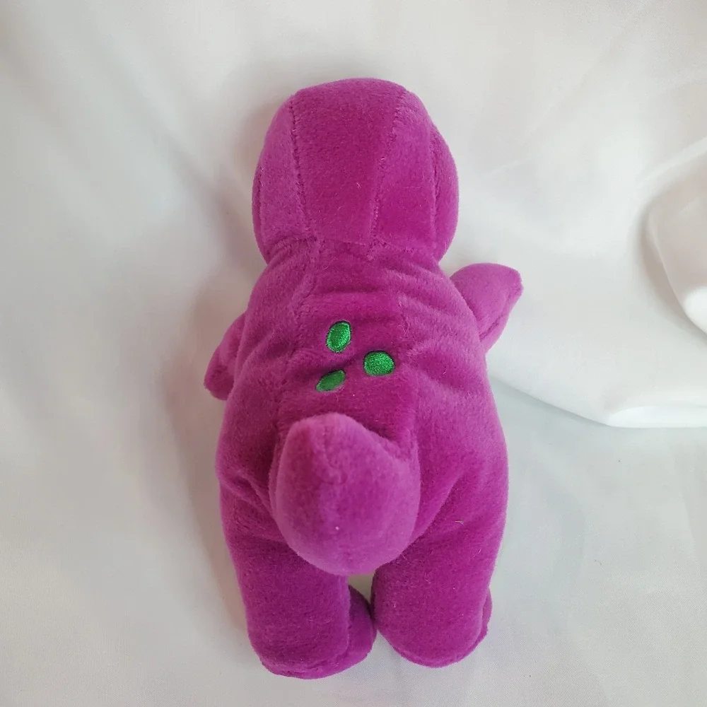 Vintage‎ Barney Plush animal. I love you heart on chest Beanbag Stuffed NO SOUND